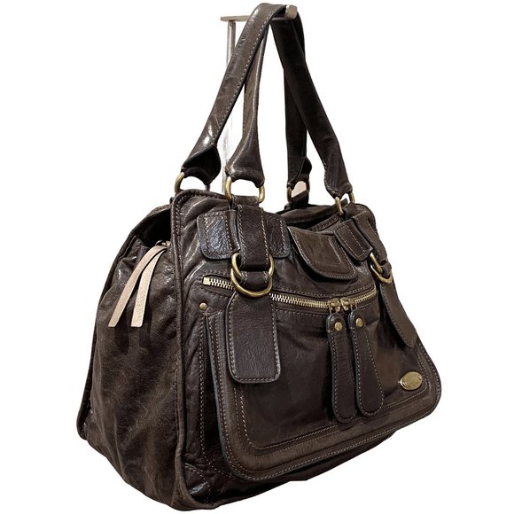 Auc Chloe Bay Brown leather Large Satchel/handbag - Picture 6 of 16